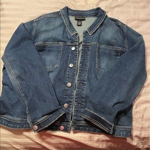 Plus size denim jacket